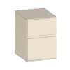 SCALIDO-Unterschrank WT Wand Wange links 400x560x460mm 2 Auszüge Farbvar. K/K/K