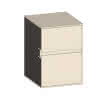 SCALIDO-Unterschrank WTWand Wange rechts 400x560x460mm 2 Auszüge Farbvar. K/K/K