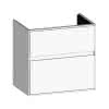 SCALIDO-Waschtisch-Unterschrank kompakt 570x560x370mm 2 Auszüge Farbvar. W/W/W
