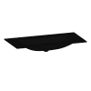 Glas Waschtisch 1010x510mm, schwarz matt design4YOU 2.0, inkl. Clou System