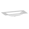 Glas Waschtisch 1010x510mm, weiß matt design4YOU 2.0, inkl. Clou System