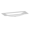 Glas Waschtisch 1210x510mm, weiß matt design4YOU 2.0, inkl. Clou System