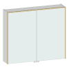 Spiegelschrank AP m. umlauf. Licht, R:ws design4YOU2.0, m. 2 Türen, B:828xH:728