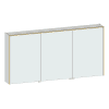 Spiegelschrank AP m. umlauf. Licht, R:ws design4YOU2.0,f. Becken RE, B:1428xH:728