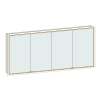 Spiegelschrank UP m. umlauf. Licht, R:ws design4YOU2.0, m. 4 Türen, B:1680xH:780