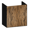 WT-Untersch. 500mm m. 1 Tür, Anschl. Li design4YOU2.0, H:504, R:sw, F:Old-Nature