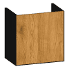 WT-Untersch. 500mm m. 1 Tür, Anschl. Re design4YOU2.0, H:504, R:sw, F:Eiche-Wild