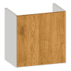 WT-Untersch. 500mm m. 1 Tür, Anschl. Re design4YOU2.0, H:504, R:ws, F:Eiche-Wild