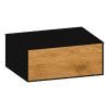 WTU inkl. WT-Platte B:506mm m. 1 Auszug design4YOU2.0, H:208, R:sw, F:Eiche-Wild