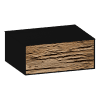 WTU inkl. WT-Platte B:506mm m. 1 Auszug design4YOU2.0, H:208, R:sw, F:Old-Nature