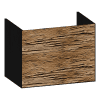 WT-Unterschrank 800mm m. 2 Ausz., TipOn design4YOU2.0, H:604, R:sw, F:Old-Nature