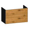 WT-Unterschrank 1000mm m. 2 Ausz., TipOn design4YOU2.0, H:604, R:sw, F:Eiche-Wild