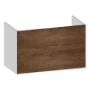 WT-Unterschrank 1000mm m. 2 Ausz., TipOn design4YOU2.0, H:604, R:ws, F:Eiche-Dark
