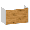 WT-Unterschrank 1000mm m. 2 Ausz., TipOn design4YOU2.0, H:604, R:ws, F:Eiche-Wild