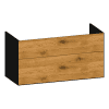 WT-Unterschrank 1200mm m. 2 Ausz., TipOn design4YOU2.0, H:604, R:sw, F:Eiche-Wild