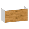 WT-Unterschrank 1200mm m. 2 Ausz., TipOn design4YOU2.0, H:604, R:ws, F:Eiche-Wild