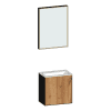 Gäste WC-Set 500mm, m. Spiegel, WTU A:Li u.G-WT,design4YOU2.0, R:sw, F:Old-Nature