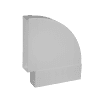 Breitkanal-Bogen 215x50 90 Grad horizontal, 2 Muffen