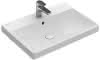 ARTO-Waschtisch eckig 600x470mm 1HL m ÜL CeramicPlus unterbaufähig weiß
