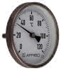 AFRISO Bimetall-Edelstahlthermometer BiTh80E -20/+60C 100mm glatt ax D312