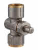 AFRISO Manometer-Druckknopfhahn Rp1/2 MxM, MOP5, Messing vernickelt