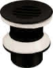 sanibel-Siebschaftventil mit Überlauf DN 32 (11/4") x 63 mm schwarz
