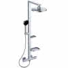 IS Duschsystem CerathermAlu+ m.Brauseth. 2 Ablagen, 2F-HB u. 2F-Kopfbrause Silver