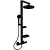 IS Duschsystem CerathermAlu+ m.Brauseth. 2 Ablagen, 2F-HB u.2F-Kopfbr. Silk Black
