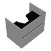 sanibel-WT-Unterbau FLEX PLUS WYBO075 750mm breit Schubl/Auszug Weiß Matt
