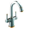GROHE 2-Griff-WT-Batterie Grandera 20666 schwenkbarer Auslauf chrom/gold