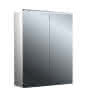 Lichtspiegelschrank, B:600mm / T:153mm trend4YOU 2.0, 2-trg,AP,LED,Unterl. Alu