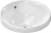 HG Einbauwaschtich Xuniva S 400x400mm o.Hahnloch m.Überlauf weiß