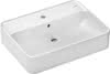 HG Aufsatzwaschtisch Xuniva Q 600x450mm m.Hahnloch u.Überlauf SMC weiß