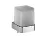 SH SEIFENSPENDER GAMMA_400 ECKIG M. HEBEL, WANDBEF. CHR., GLAS SAT