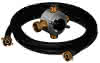 Umsteuerventil Flussrichtung + EPDM-Gewebeschlauch 1/2" T100