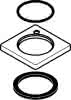 HG Rosette 48/48 mm Metropol Waschtisch- mischer 100 MB