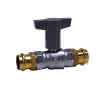 comfort-Kugelhahn bleifrei Trinkwasser Pressanschluss 15mm Iso-T-Griff Ms/vc