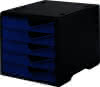 Ablagebox 5 Schubl.schwarz/blau