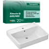 HG Waschtisch Xanuia Q 600x480 mm mit Hahnloch und Überlauf weiß