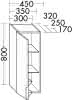 sanibel-Hängeschrank 2.0 FLEX H4540L links 450x800x320mm Eiche Caramel