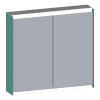 SCALIDO-Spiegelschrank Typ SPSSCA08001 820x750x170mm 2-türig mit LED Farbvar G