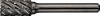 Frässtift ZYA-S Special Steel D.12mm Kopf-L.25mm