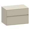SCALIDO-Konsole 2 Auszüge, 1 Ausschnitt mittig, 825x560x510mm WTUSCP080AA2KKK