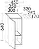 sanibel-Hängeschrank 2.0 FLEX H4547L TH links 450x640x320mm Weiß Glänzend