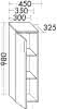 sanibel-Mittelschrank 2.0 FLEX UHZG045L TH links 450x980mm Weiß Matt