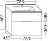 sanibel-WT-Unterbau 2.0 FLEX WZDJ076 TH 760mm breit Schubl/Auszug Weiß Matt