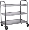 Tischwagen 3 Ladeflächen L820xB500mm silber Trgf.150kg RUXXAC