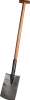 Bauspaten 285x180mm rechteck.m.Trittschutz u.Eschen-T-Stiel