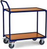 Tischwagen 2740 2 Ladeflächen L850xB500mm blau Trgf.300kg Bügel